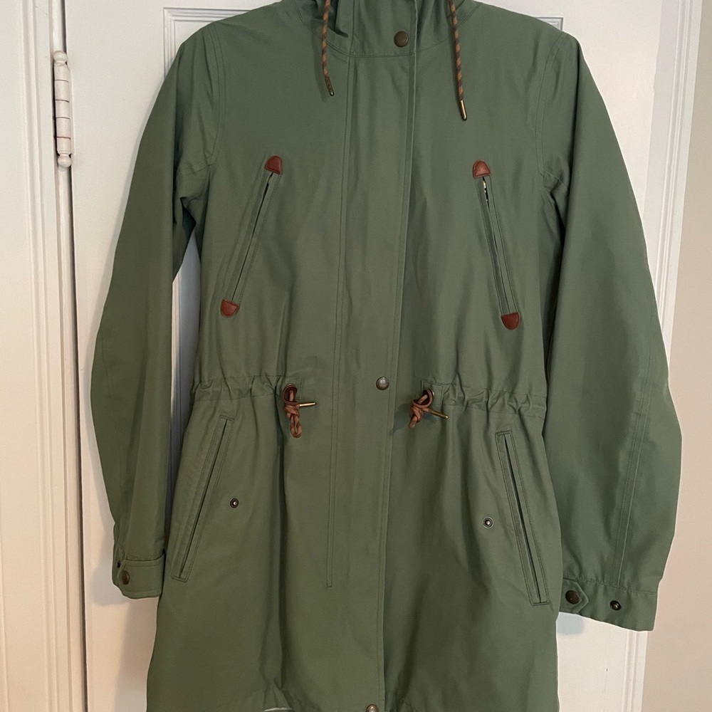 Fat Face Women's Green Rain Jacket